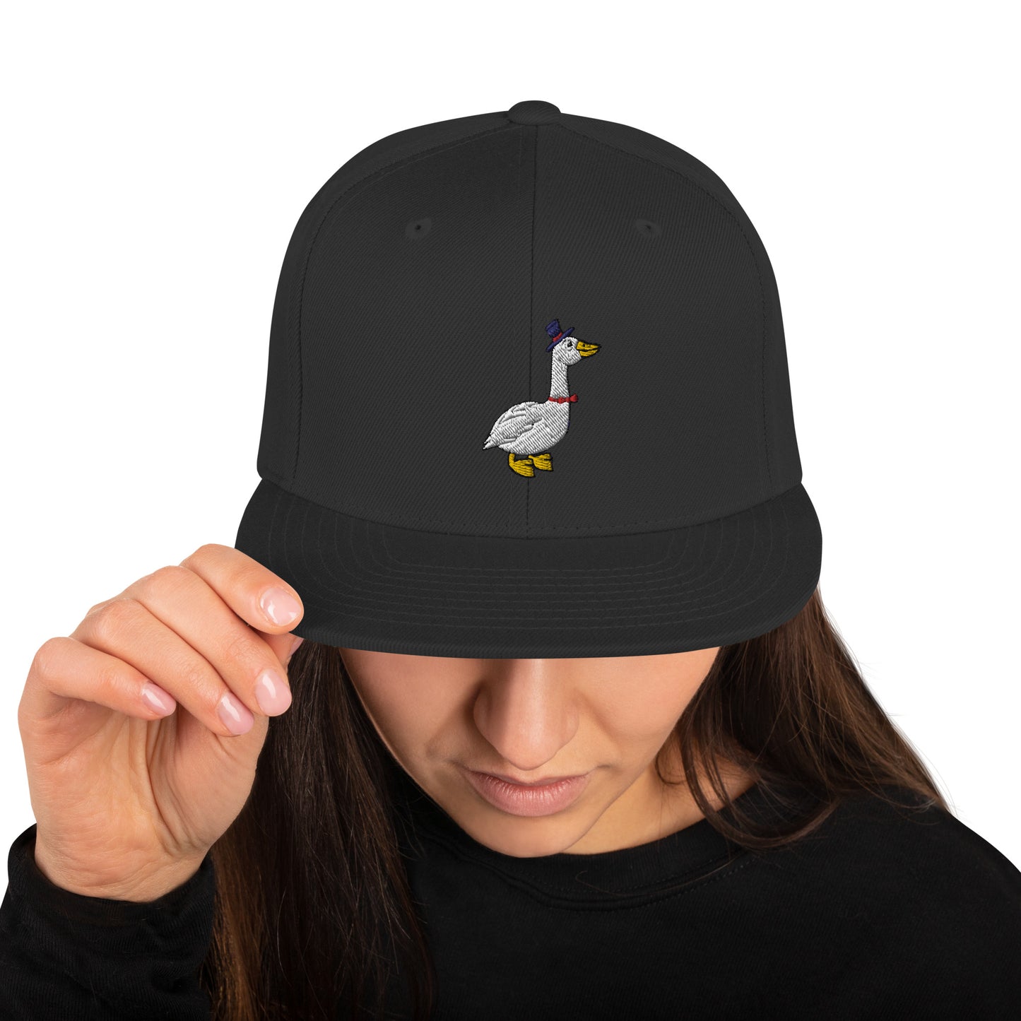 Snapback Cap- Goosebump Goose (Embroidered)