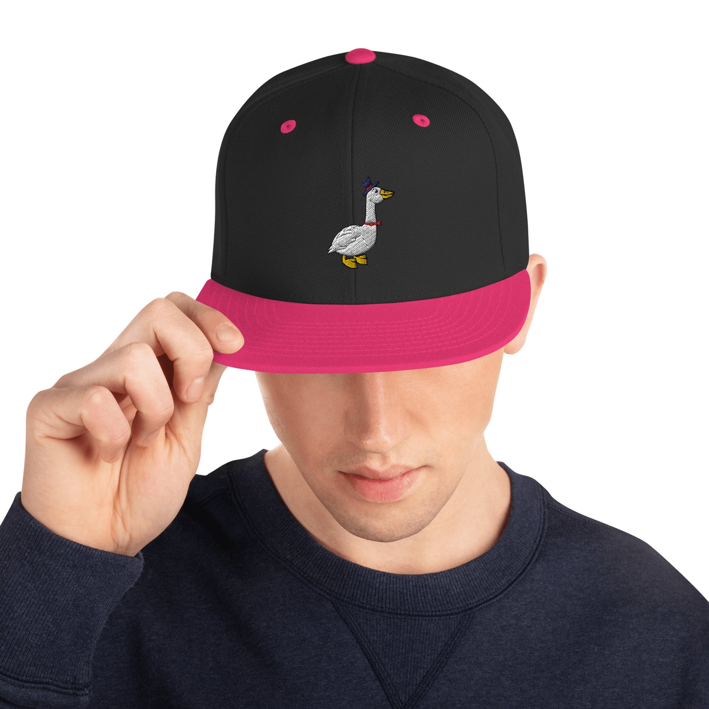 Snapback Cap- Goosebump Goose (Embroidered)