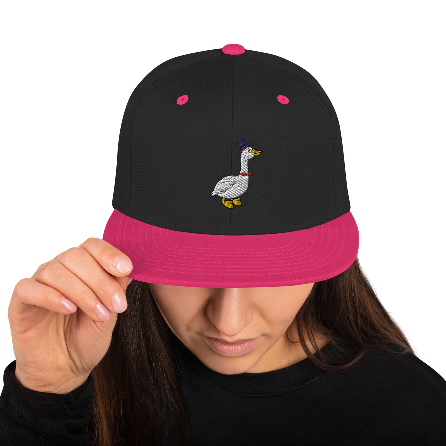 Snapback Cap- Goosebump Goose (Embroidered)