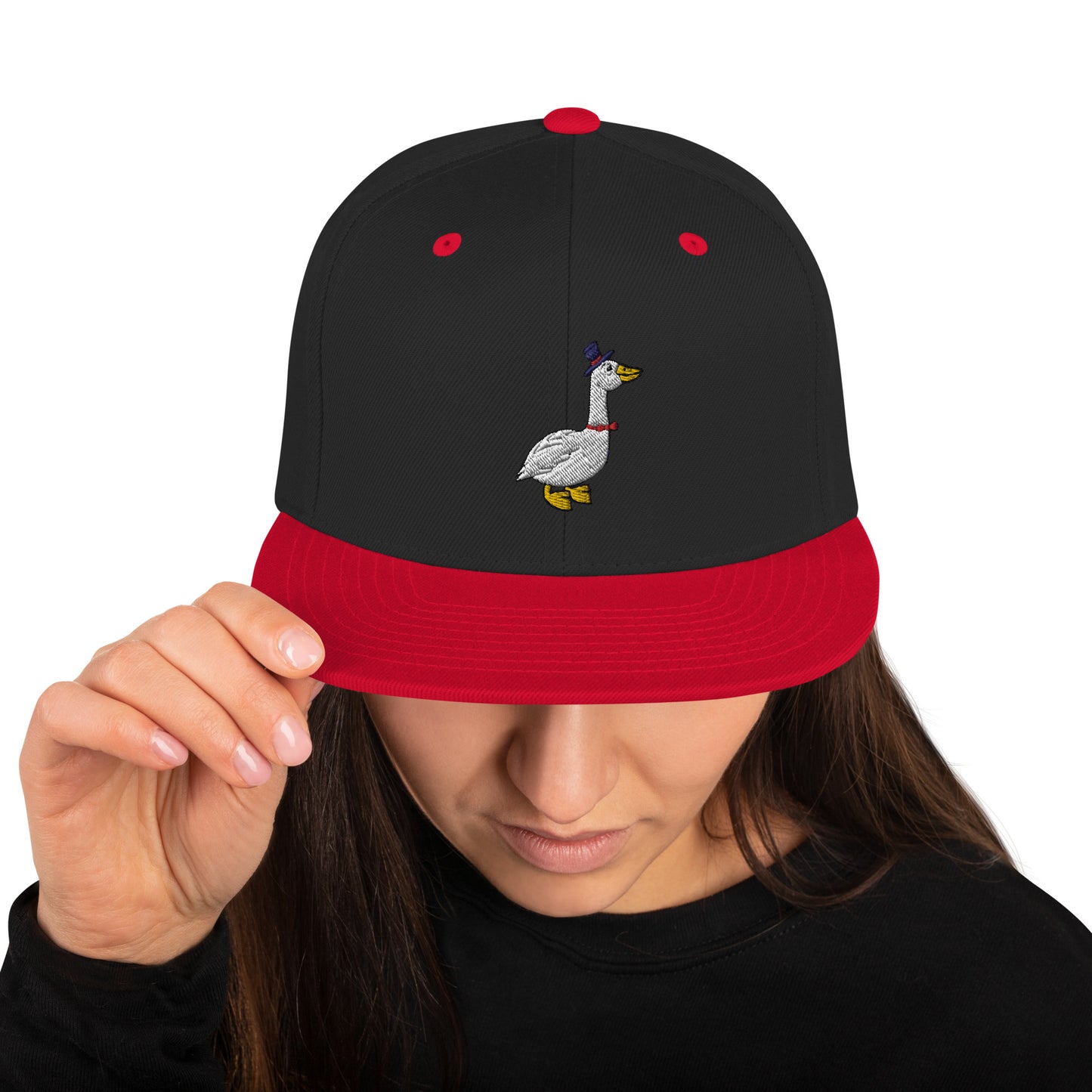 Snapback Cap- Goosebump Goose (Embroidered)