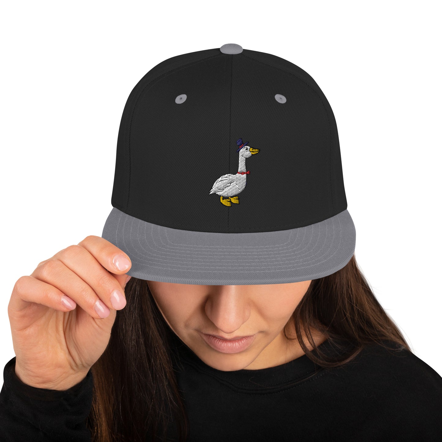 Snapback Cap- Goosebump Goose (Embroidered)