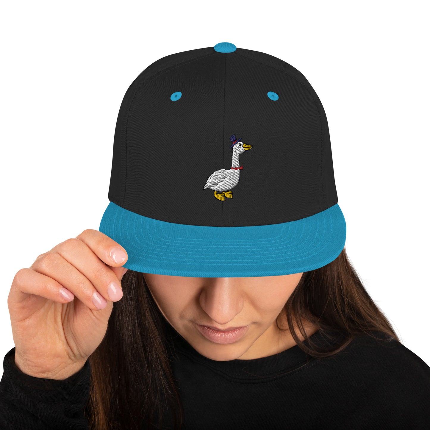 Snapback Cap- Goosebump Goose (Embroidered)