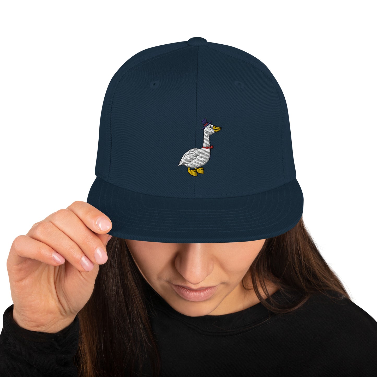 Snapback Cap- Goosebump Goose (Embroidered)