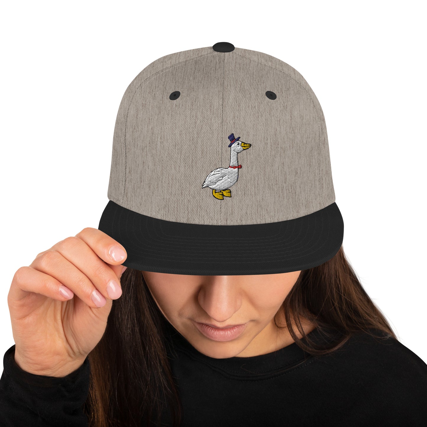 Snapback Cap- Goosebump Goose (Embroidered)