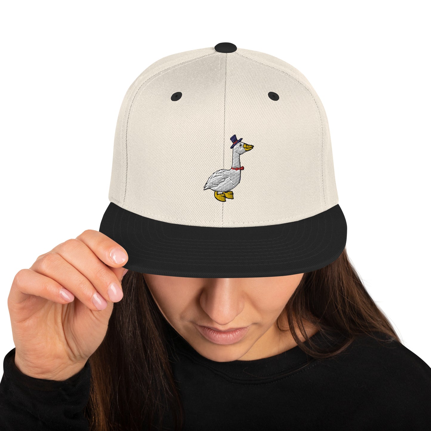 Snapback Cap- Goosebump Goose (Embroidered)