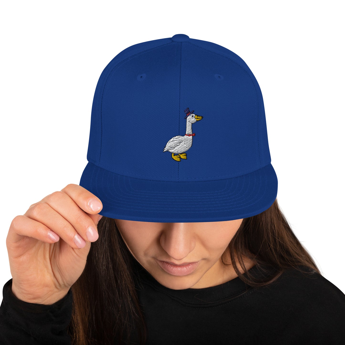 Snapback Cap- Goosebump Goose (Embroidered)