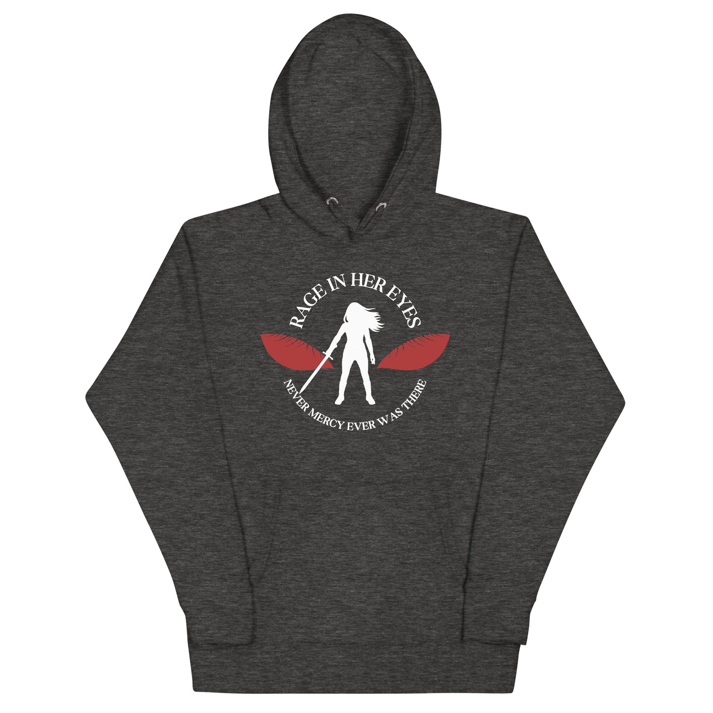 Rage In Her Eyes Hoodie (red eyes)