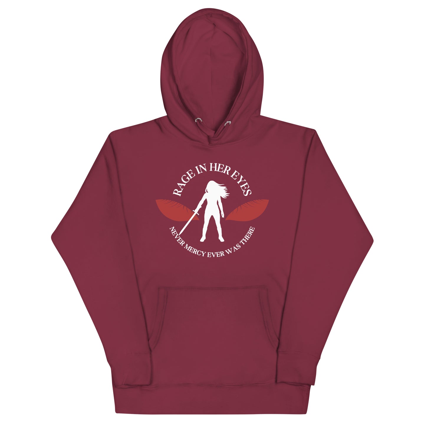 Rage In Her Eyes Hoodie (red eyes)