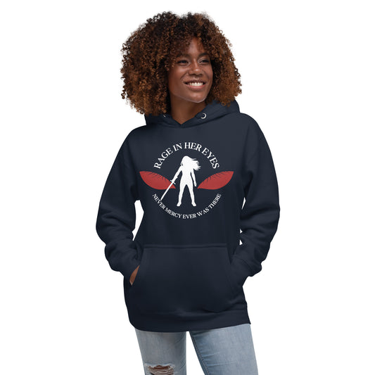 Rage In Her Eyes Hoodie (red eyes)