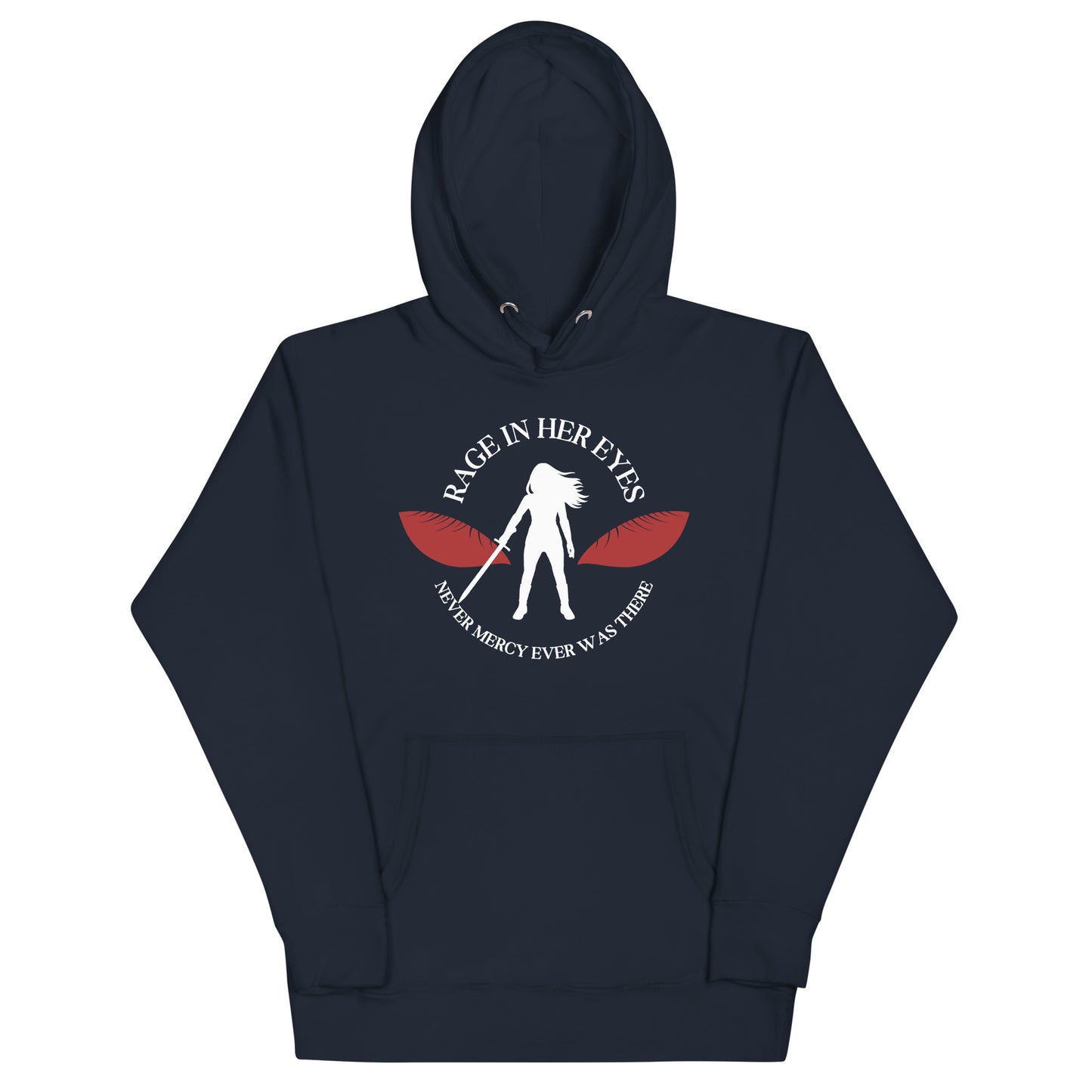 Rage In Her Eyes Hoodie (red eyes)
